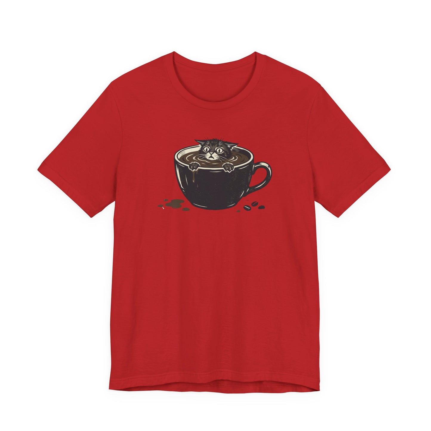VOID - Cat in Coffee Cup T-Shirt — Cute Coffee Lover Kitty Tee