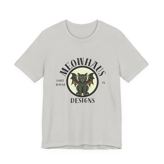 MHD - Emblem - Vintage Tattoo Cat Bat Logo Tee — “Meowhaus Designs” Graphic T-Shirt