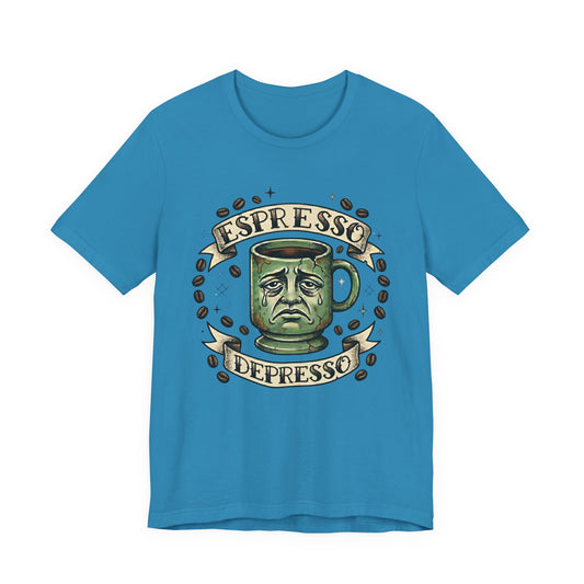 VOID - Espresso Depresso Coffee Tee – Funny Coffee Mug Graphic T-Shirt