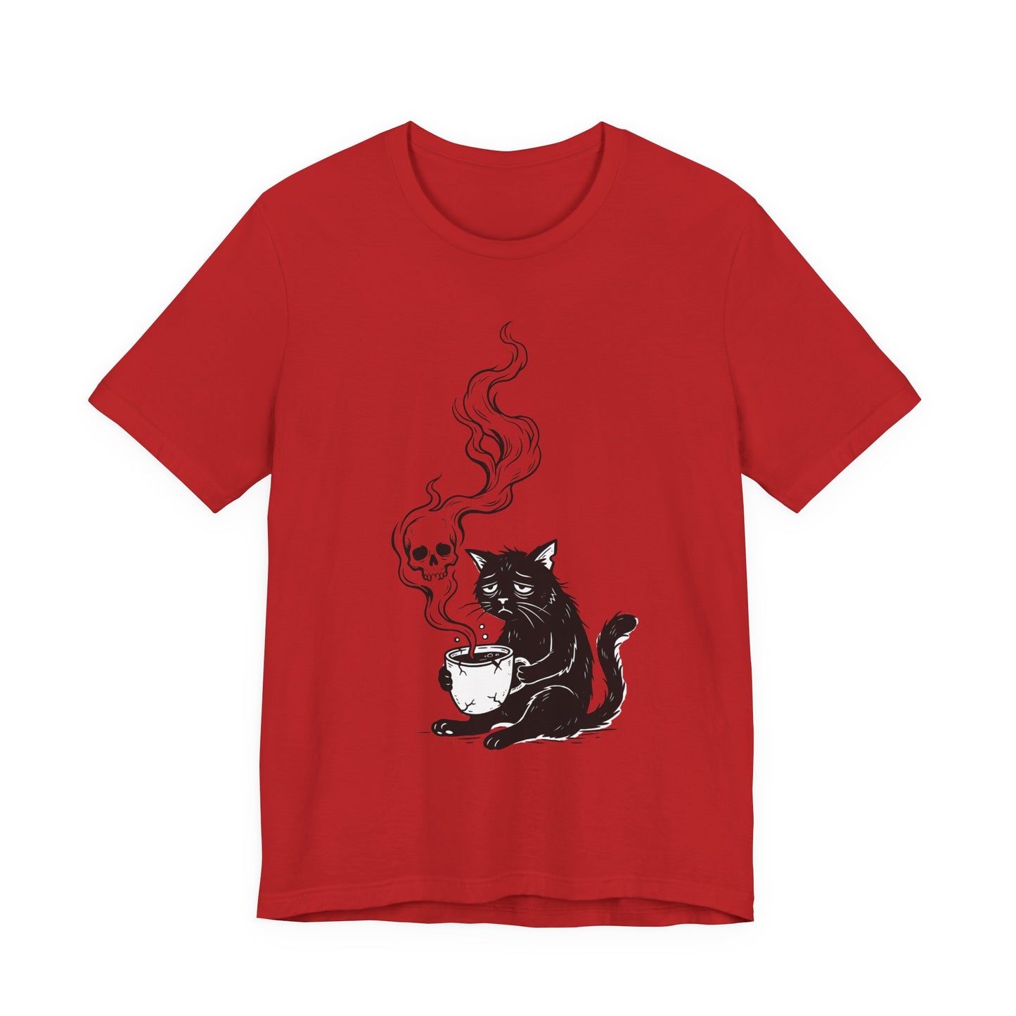 VOID - Depressed Black Cat with Coffee T-Shirt