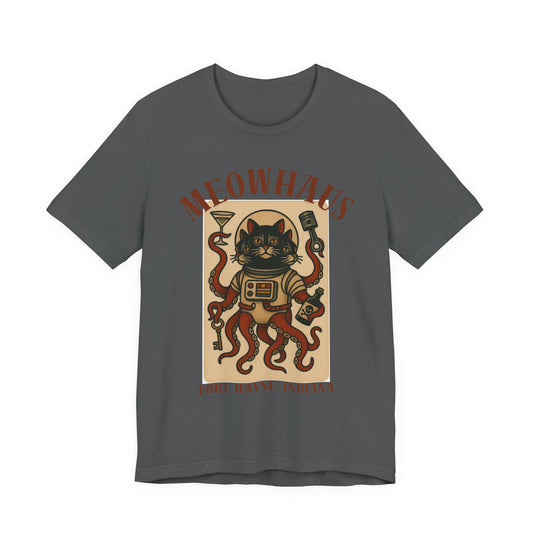 Alien Cat Astronaut Vintage Tattoo Tee – Sci‑Fi Cat Octopus T‑Shirt (Fort Wayne, Indiana)
