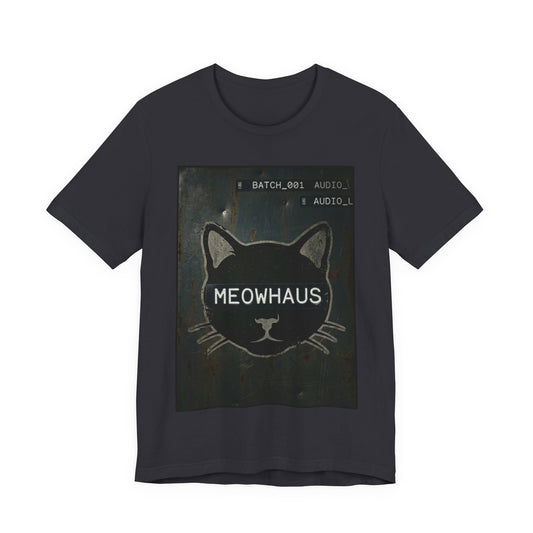 MeowHaus Metal Sign - Cat Graphic Tee — Vintage Cat Head Design