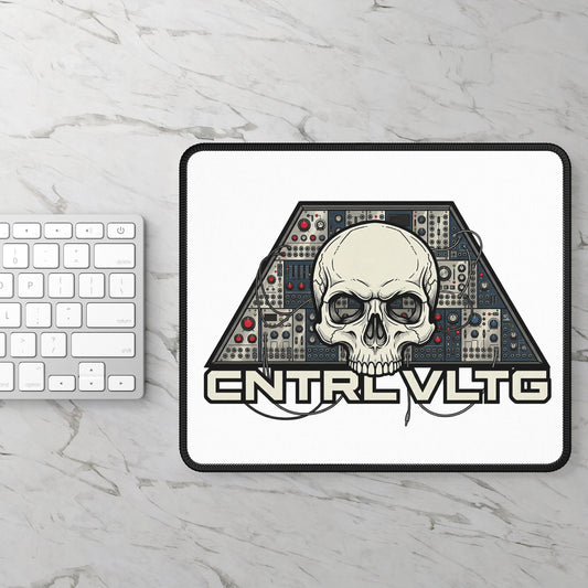 CV Control Voltage - TriBase White - Gaming Mouse Pad — Control Voltage Skull Analog Modular Synthesizer Design