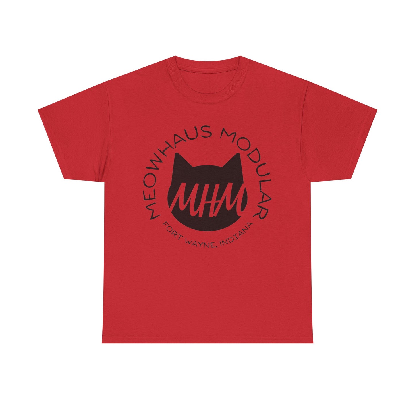 Meowhaus Modular Tee — 'MHM' Cat Logo Fort Wayne, Indiana