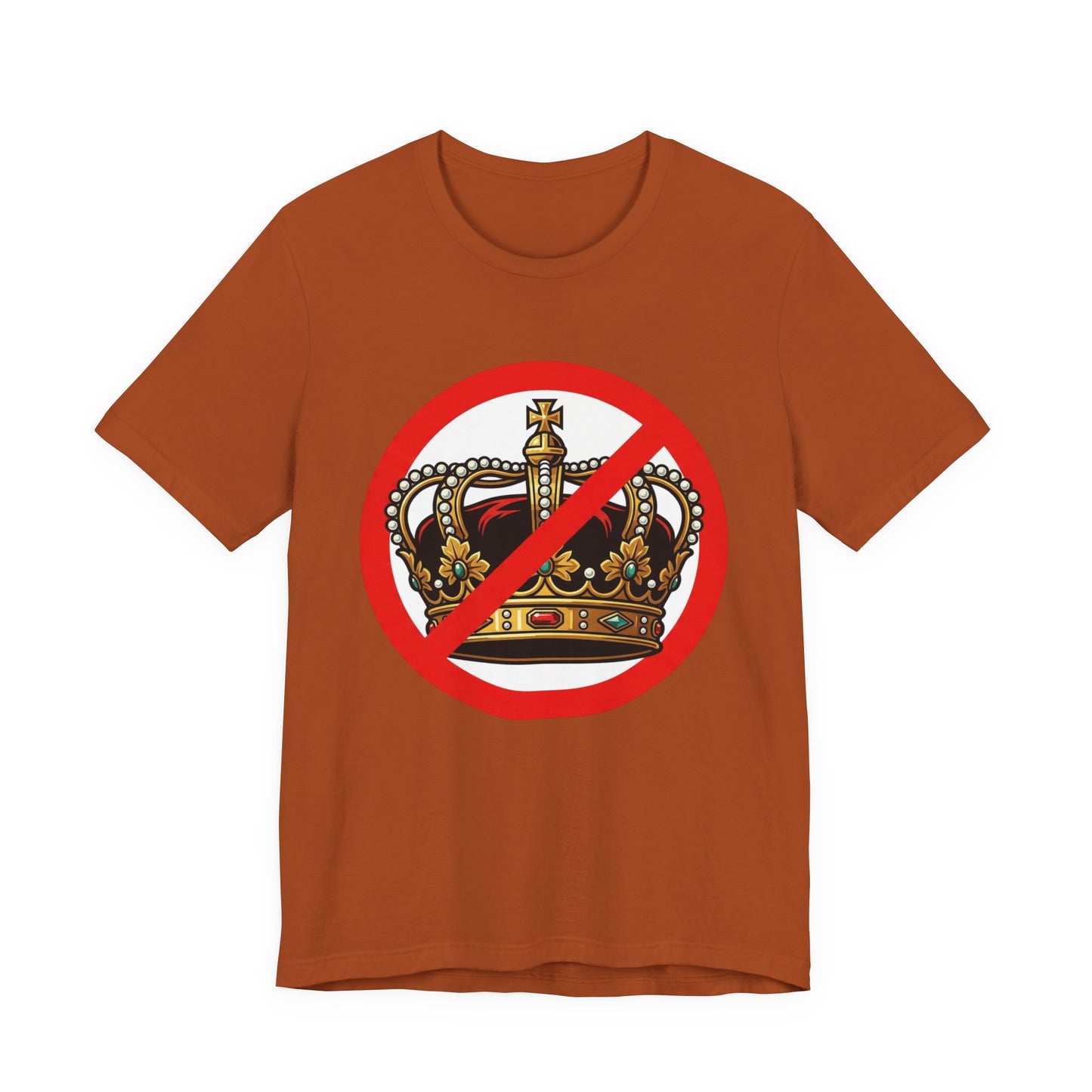 No Kings T-Shirt — Anti-Monarchy Crown Symbol Graphic Tee