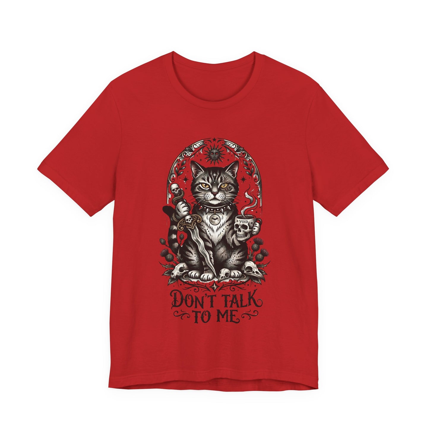 VOID - Don't Talk To Me Cat Tee — Gothic Mystic Cat Graphic T-Shirt