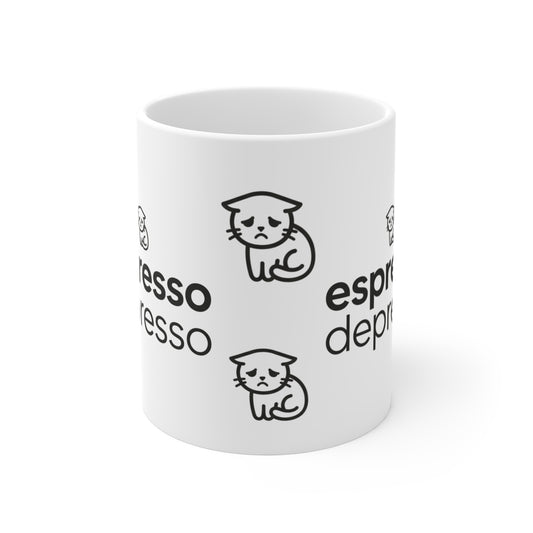VOID - Espresso Depresso Mug — Funny Coffee Cat 11oz Ceramic