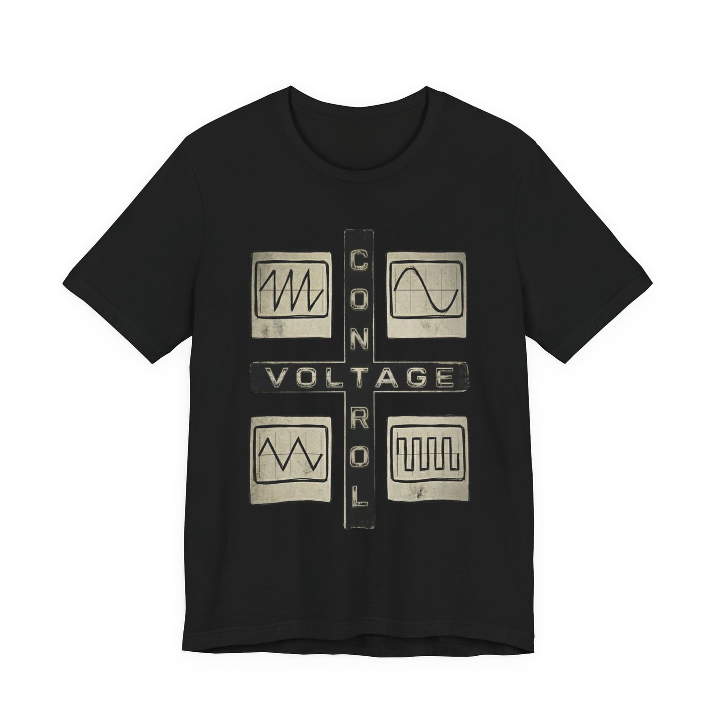 CV Control Voltage Modular Analog Synth Tee — Retro Oscilloscope T-Shirt