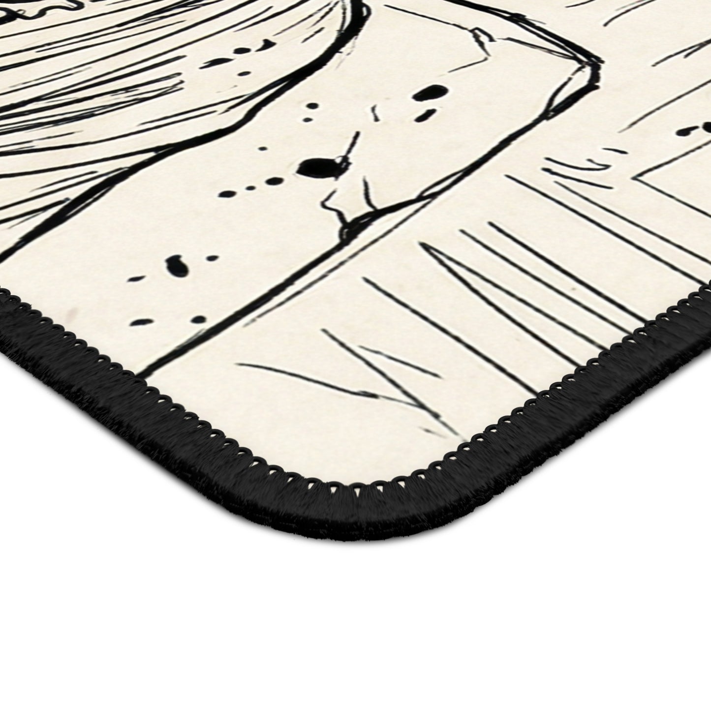 BadBuddha - Cheeseburger - Buddha Eating Burger Gaming Mouse Pad – Quirky Zen Desk Mat