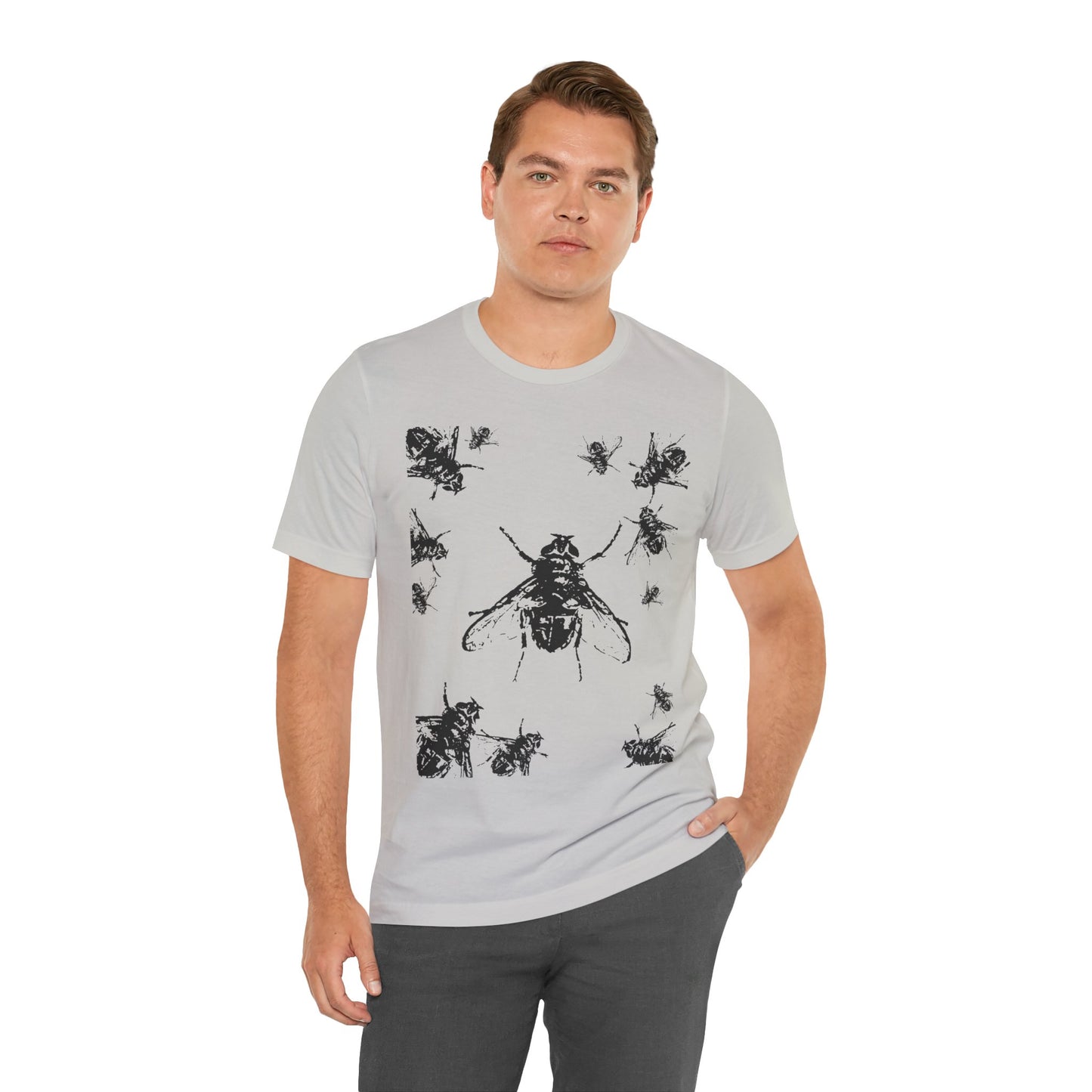 Flies Flies Flies! Graphic Tee — Rock'n'Roll Insect Illustration T-Shirt