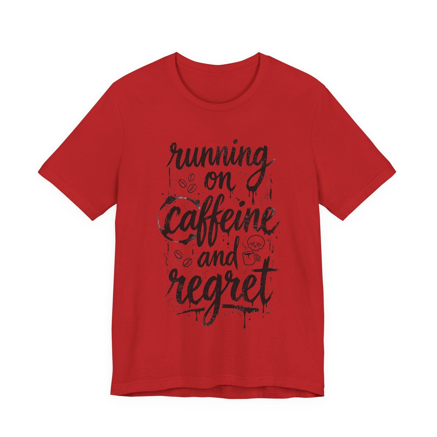 VOID - Running On Caffeine And Regret Original Coffee Cat T-Shirt