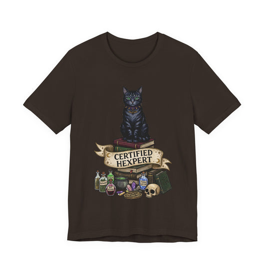 DarkArts - Hexpert (Color) T-Shirt — Black Cat Witchcraft Graphic Tee