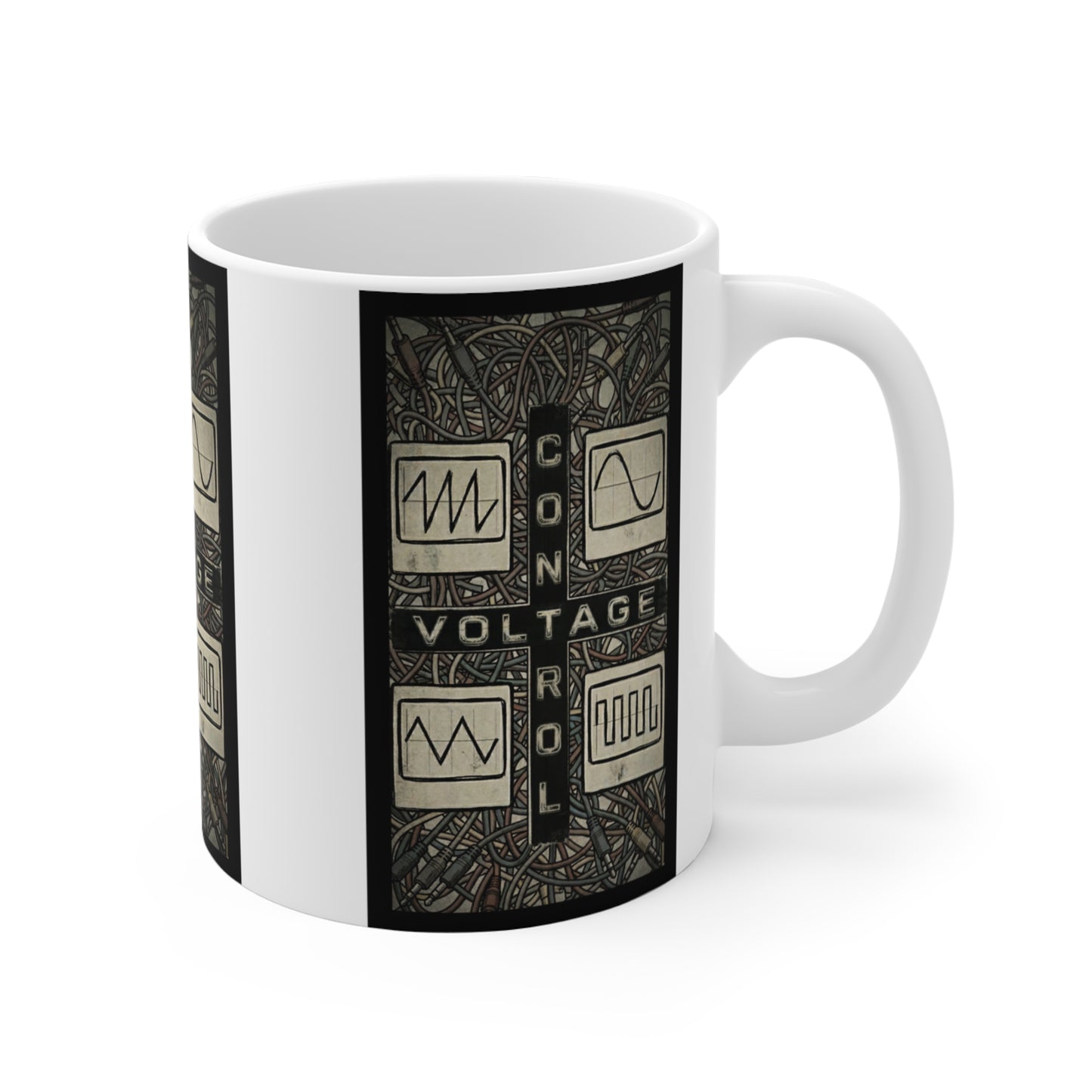 CV Control Voltage - 11oz Mug Ambi Handle– Vintage Analog Modular Synth Electronics Coffee Cup