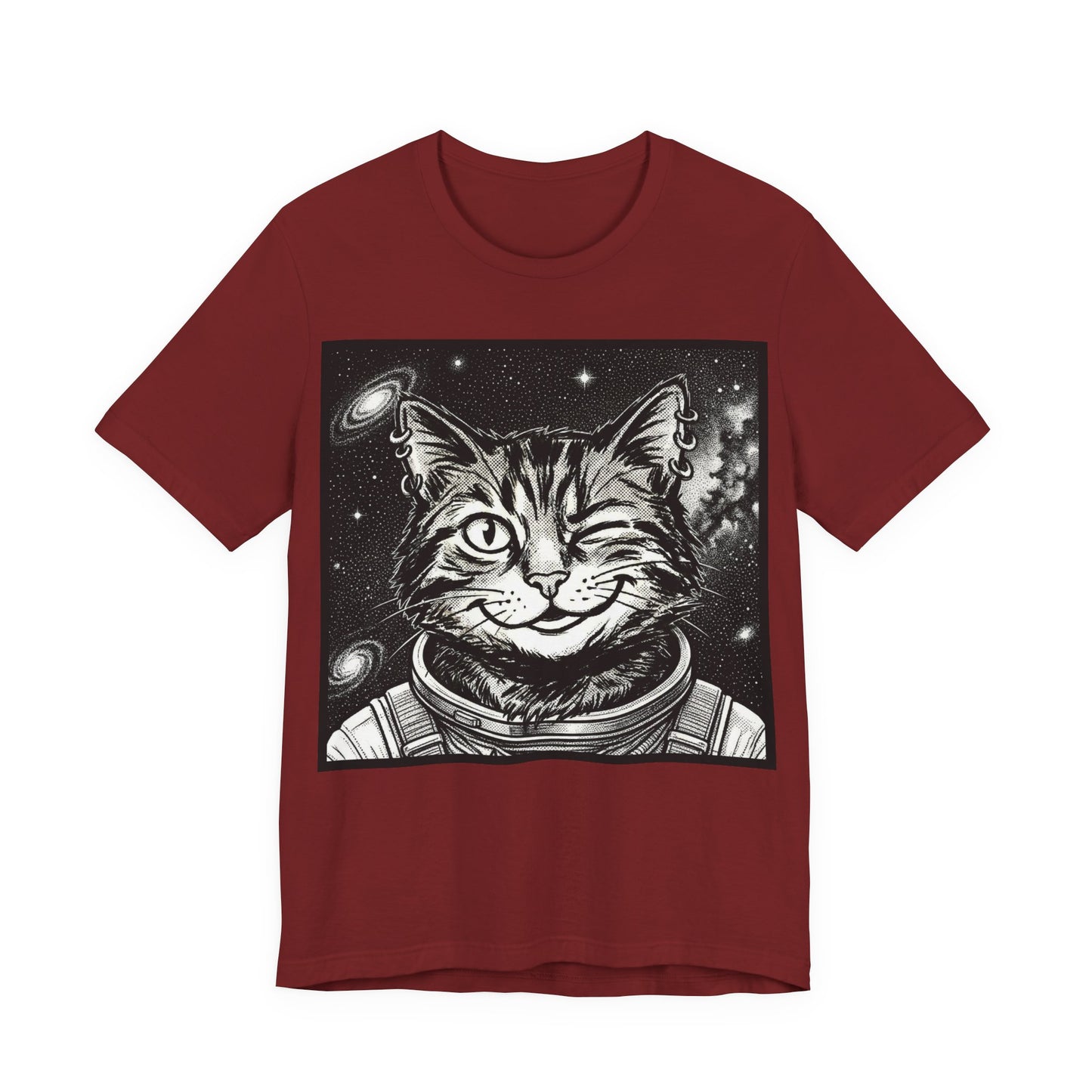 WinkyCat - The Astronaut (NO Gesture) Cat T-Shirt — Winking Space Kitty Graphic Tee