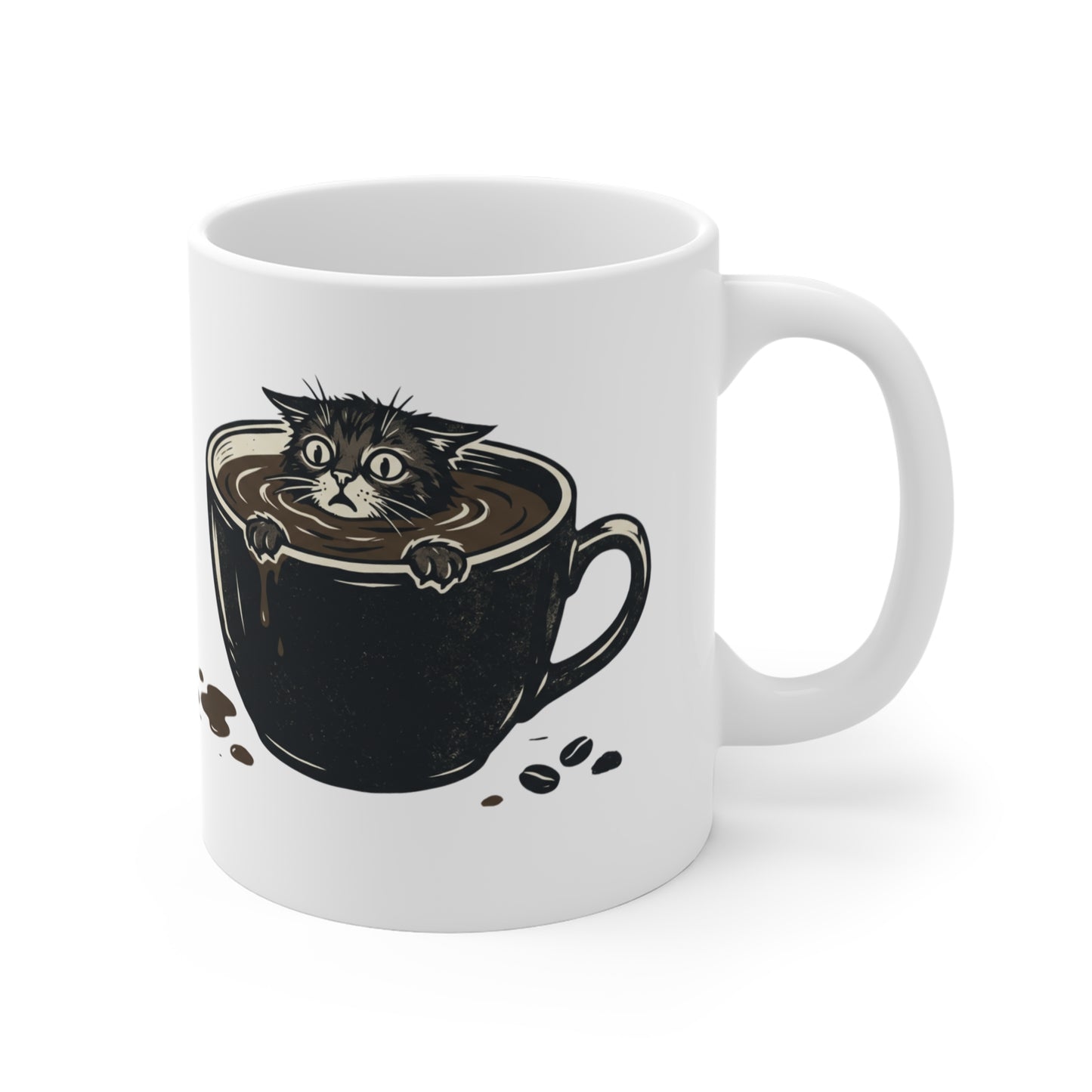 VOID - Cat-in-Coffee Mug — Cute Cat Inside Coffee Cup Coffee Lover Gift 11oz