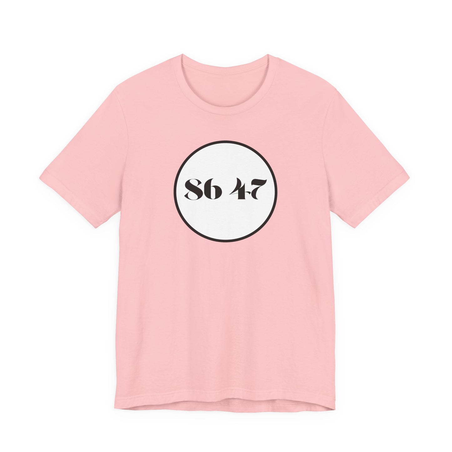 86 47 - Clean, Clear & Concise - Vintage Circle Number Tee — "86 47" Graphic T-Shirt