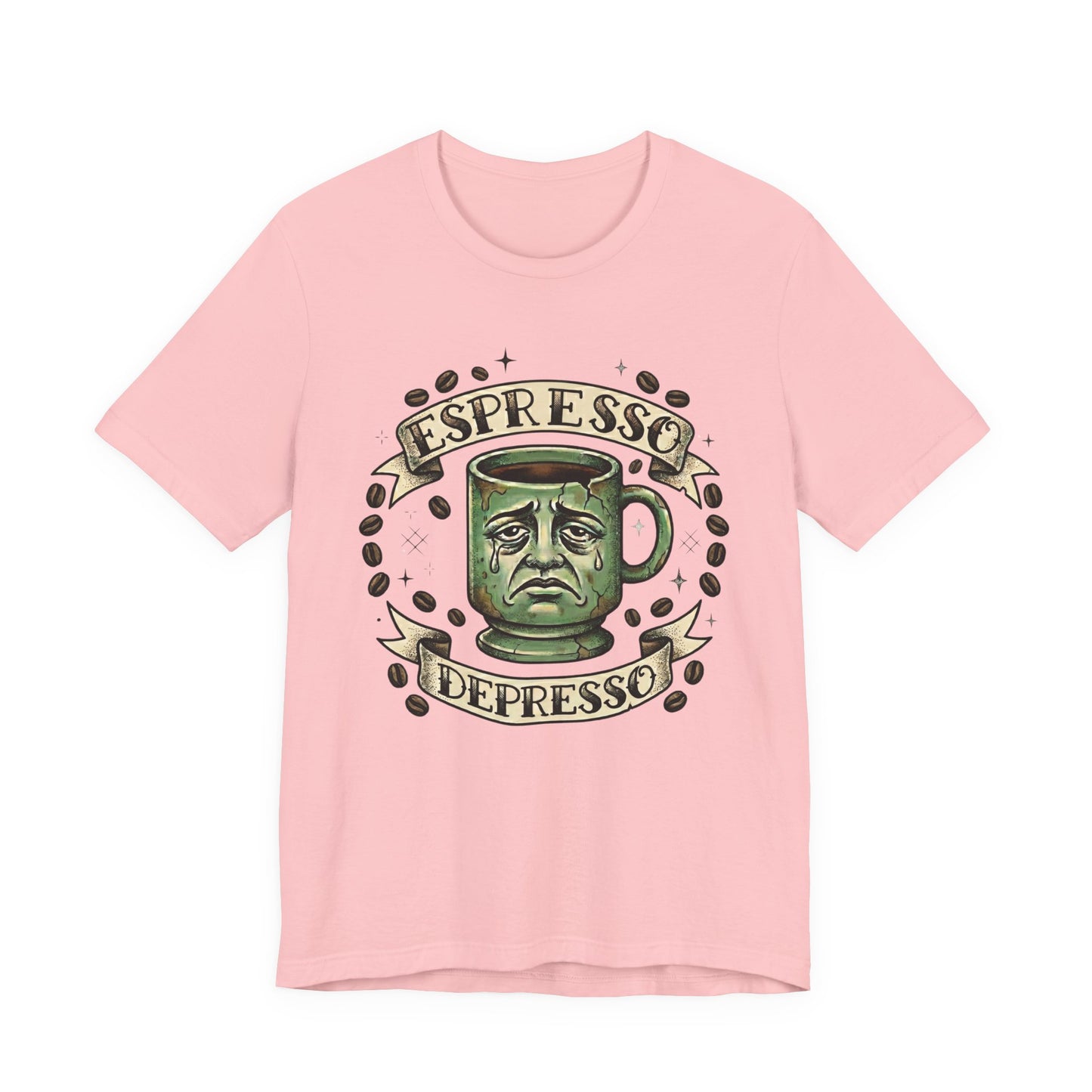 VOID - Espresso Depresso Coffee Tee – Funny Coffee Mug Graphic T-Shirt