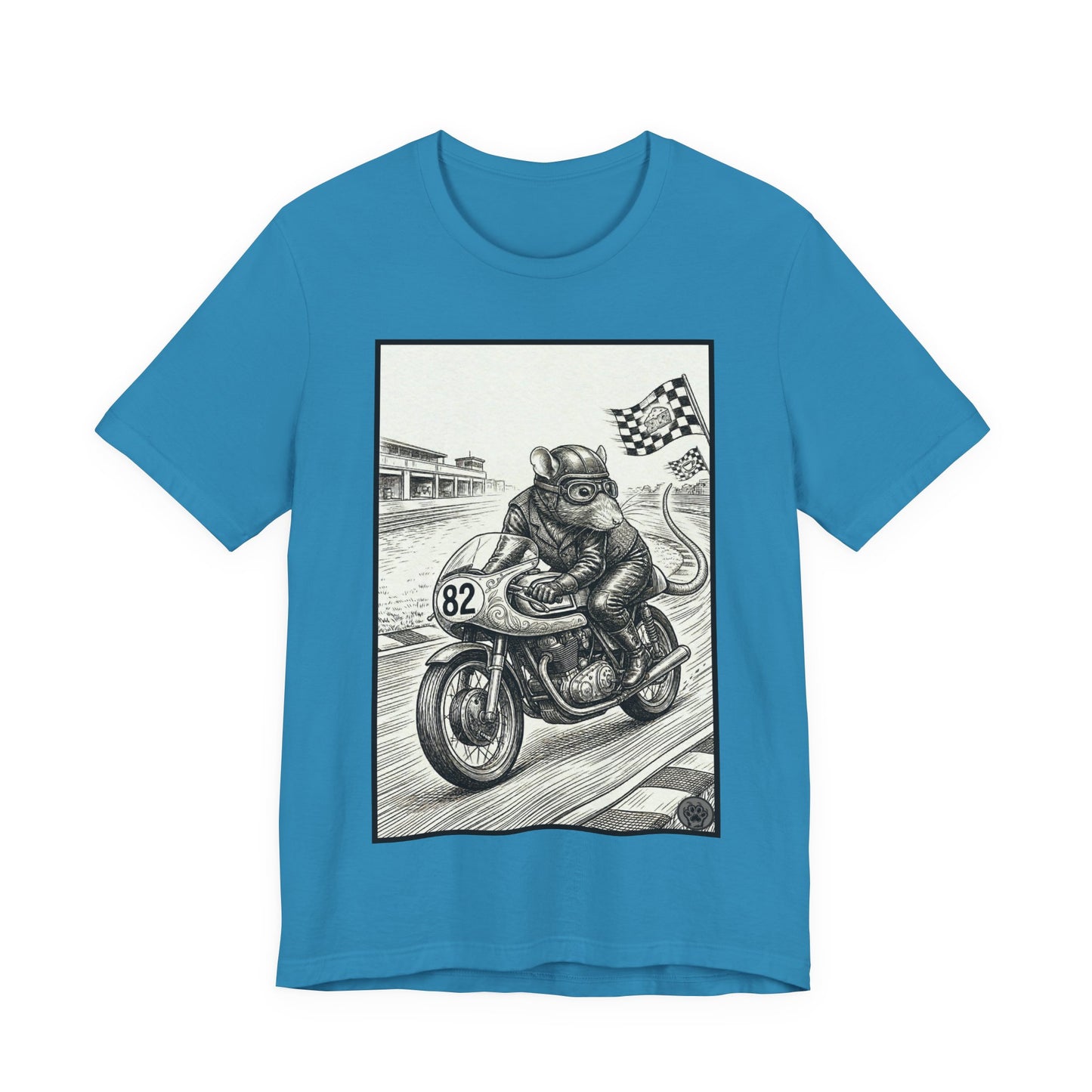 Ratney - "Rat Race" - Motorcycle Rat Racing T‑Shirt — Vintage Racer Graphic Tee
