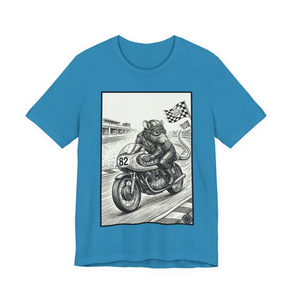Ratney - "Rat Race" - Motorcycle Rat Racing T‑Shirt — Vintage Racer Graphic Tee
