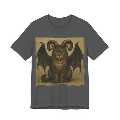 Folklore - Gothic Demon Cat T-Shirt — Horned Winged Feline Graphic Tee