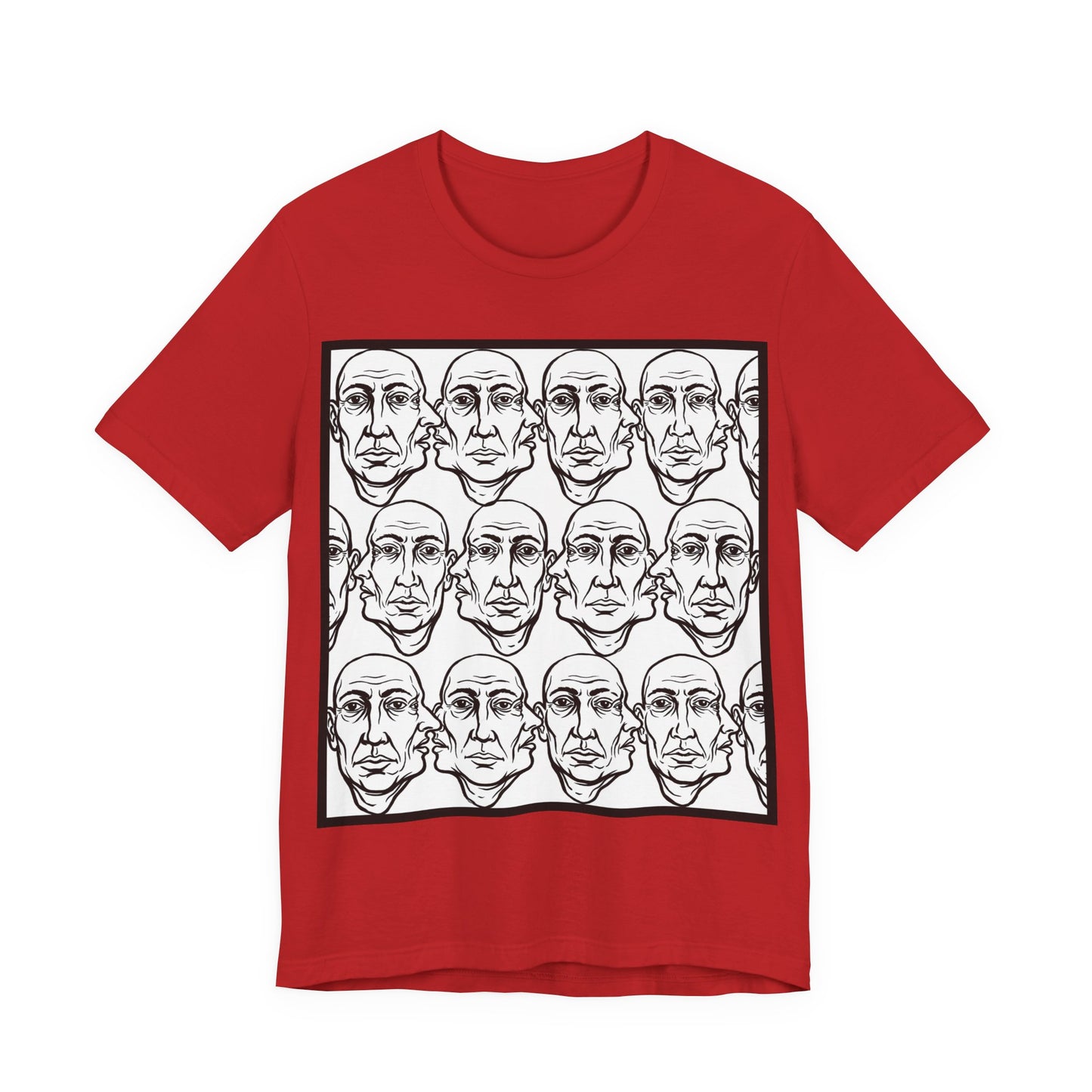 HotGossip - Version 1 - Abstract Repeating Faces Graphic Tee