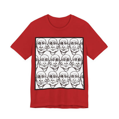 HotGossip - Version 1 - Abstract Repeating Faces Graphic Tee