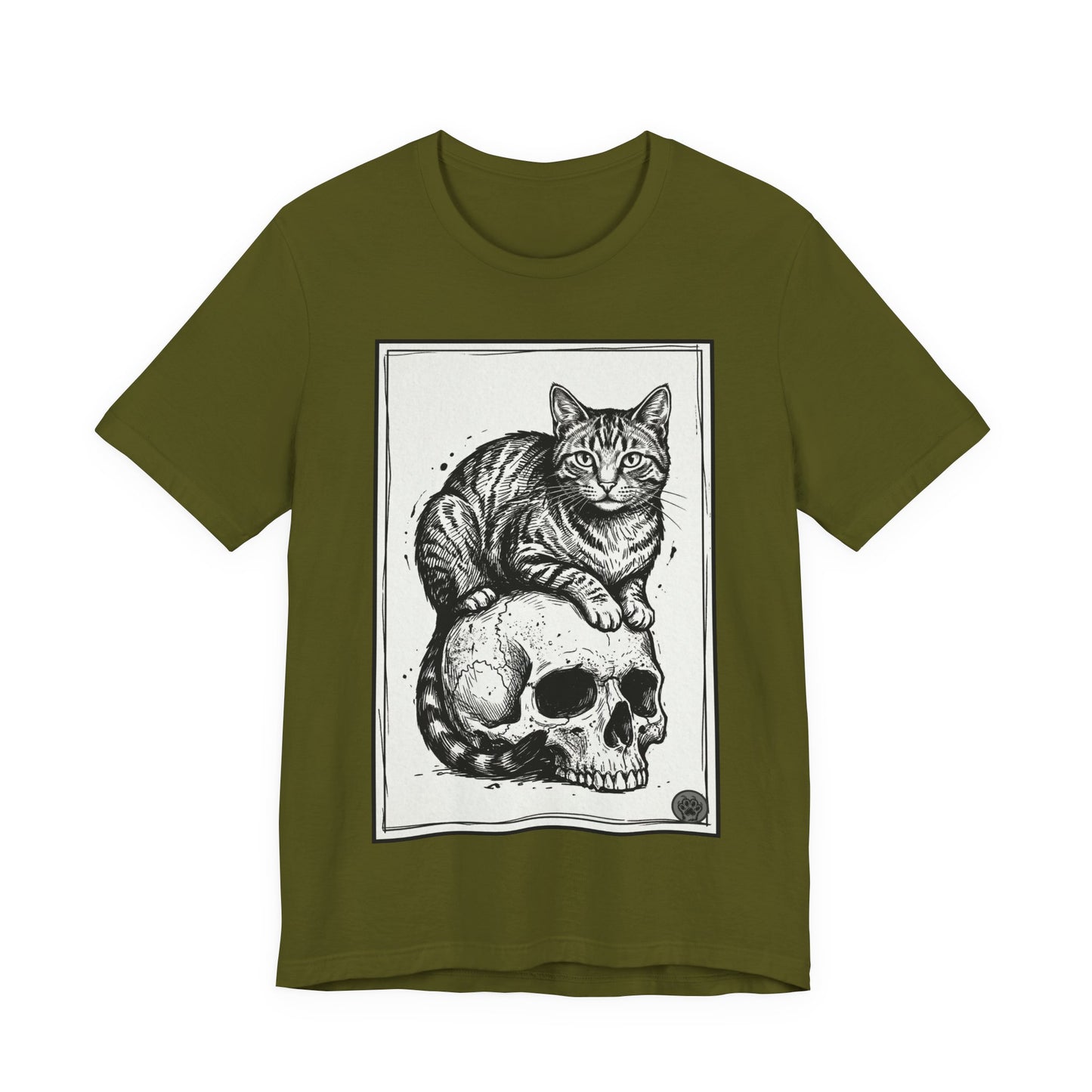 DarkArts Collection - Cat & Skull 3 Graphic Tee — Gothic Cat Skull T‑Shirt