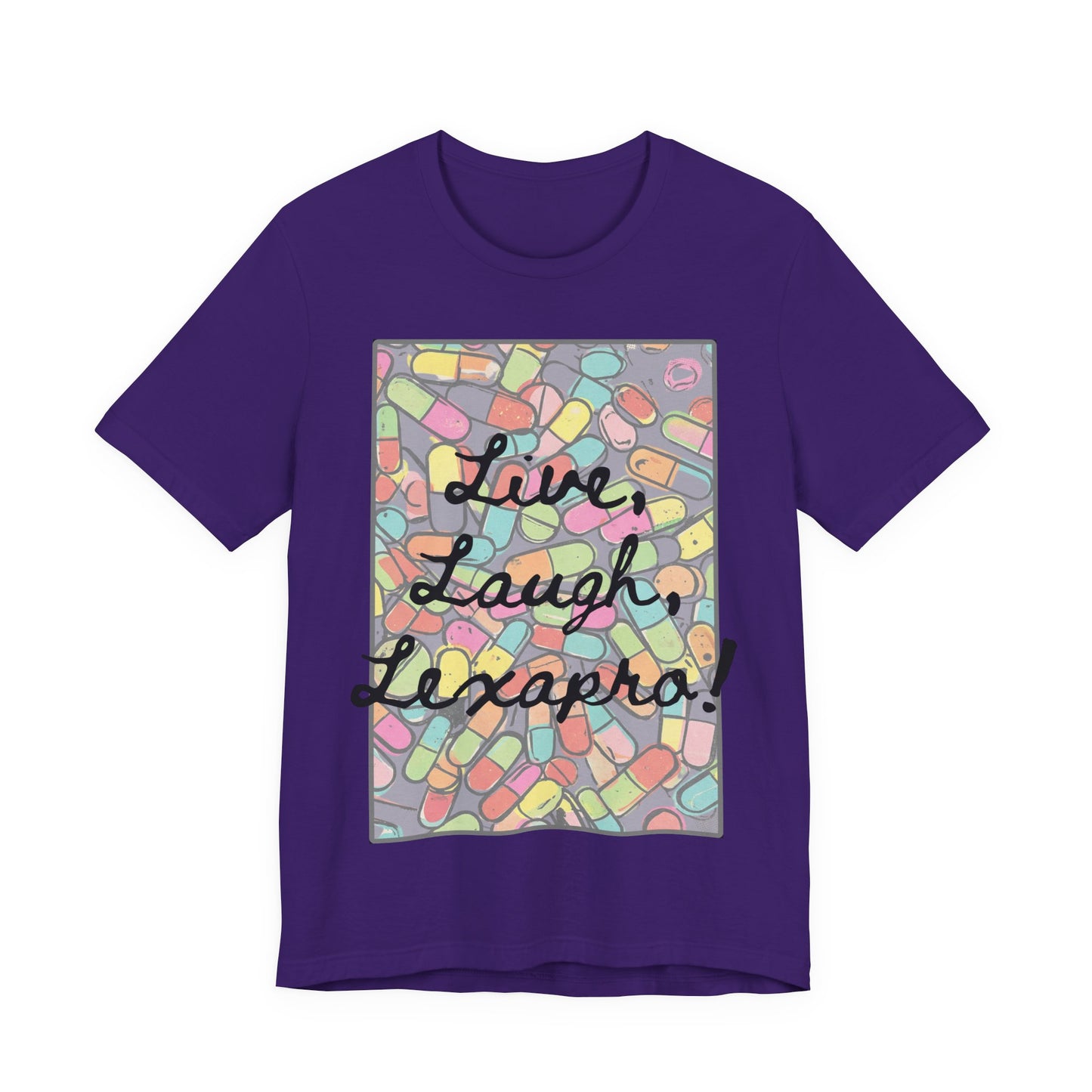 L3 - "Live Laugh Lexapro" - Psych Prescription Pill T-Shirt — Mental Health Humor  Medical Assistant Cute Pastel Graphic Tee
