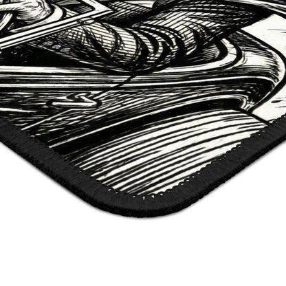 BLZB - HotRod - Devil Driver Gaming Mouse Pad — Gothic Skull Road Trip Desk Mat
