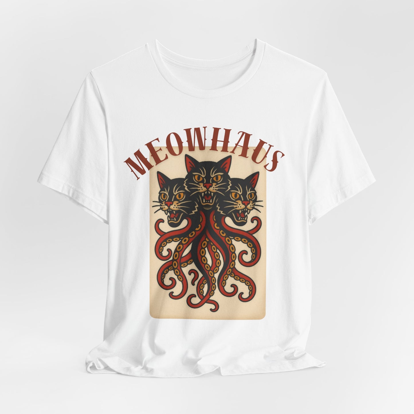 The Magic Three - Vintage Tattoo Meowhaus Cat-Octopus Graphic Tee
