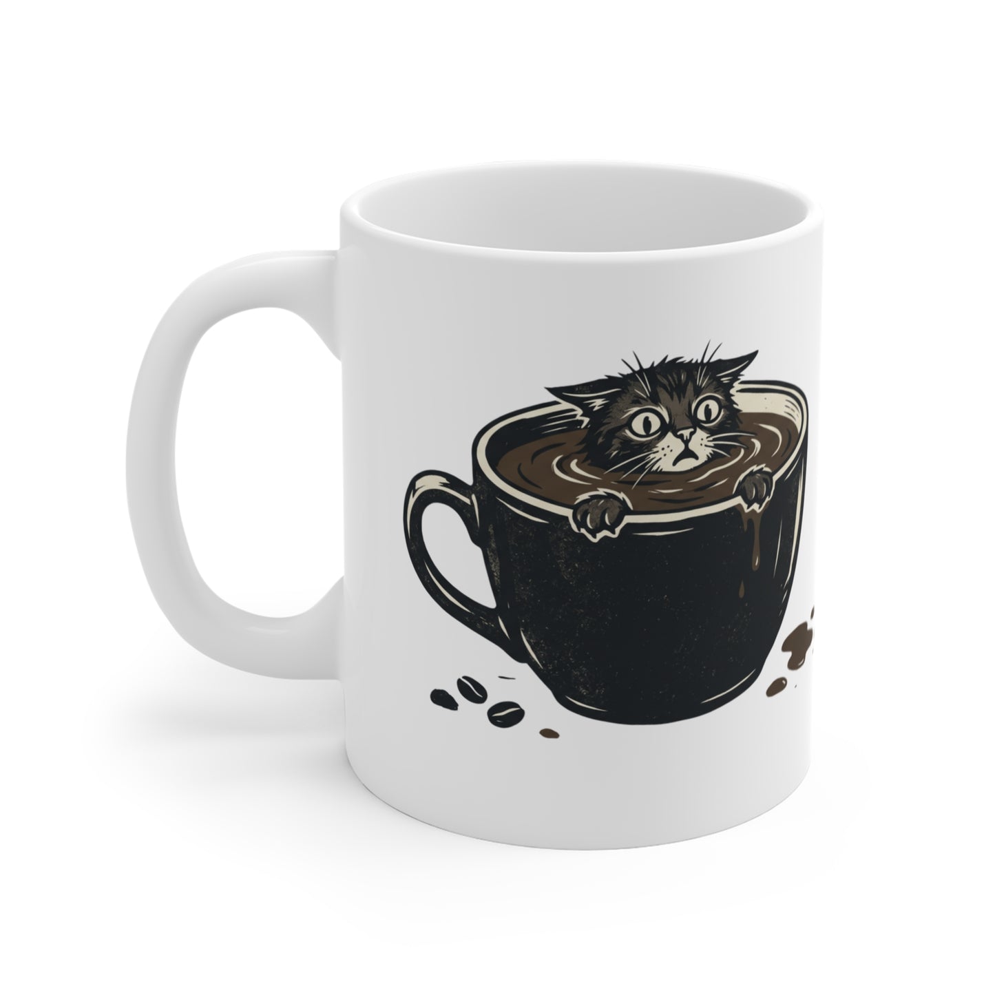VOID - Cat-in-Coffee Mug — Cute Cat Inside Coffee Cup Coffee Lover Gift 11oz