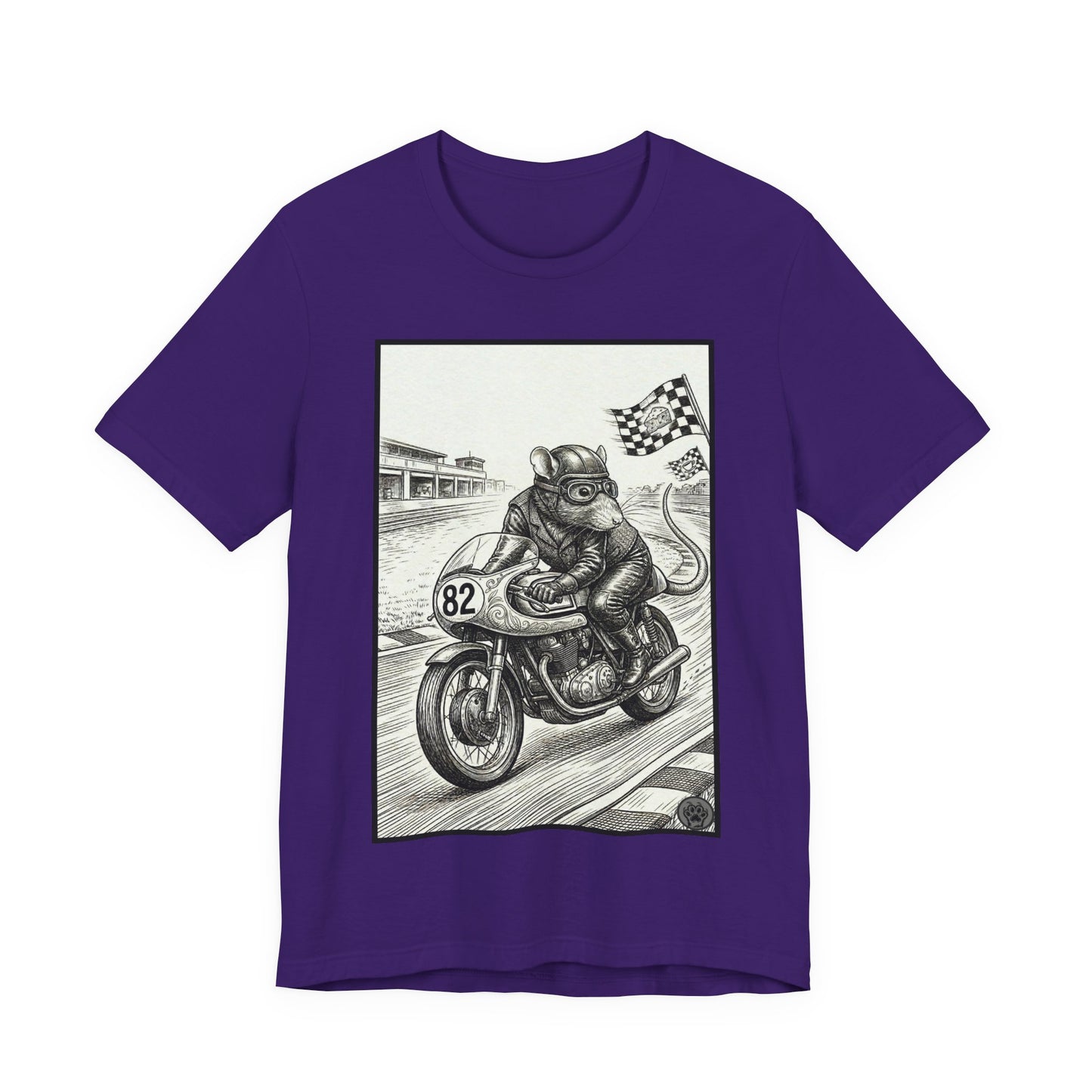 Ratney - "Rat Race" - Motorcycle Rat Racing T‑Shirt — Vintage Racer Graphic Tee