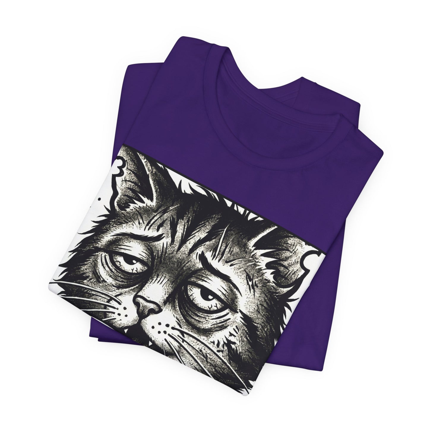 VOID - The Original Void Cat Tee — Tired Moody Cat Drinking Coffee Graphic T-Shirt