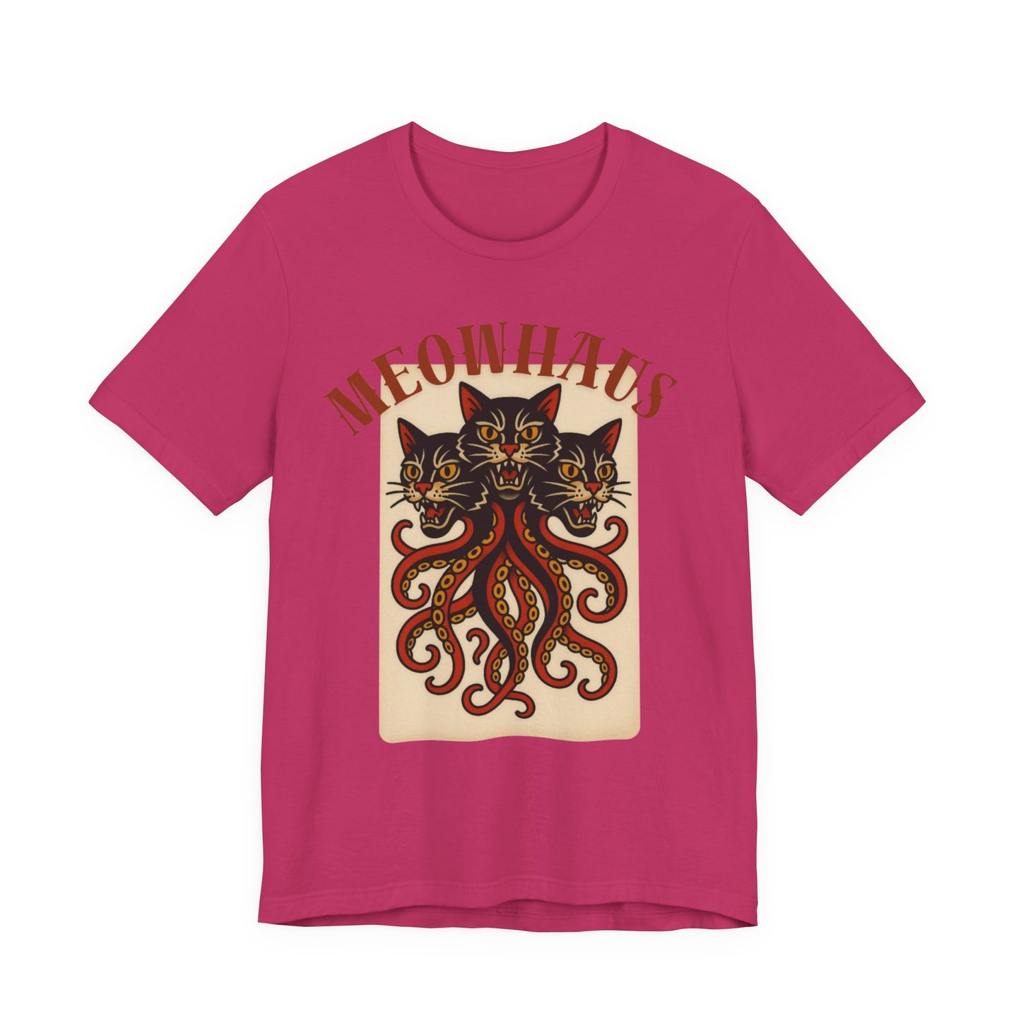 The Magic Three - Vintage Tattoo Meowhaus Cat-Octopus Graphic Tee