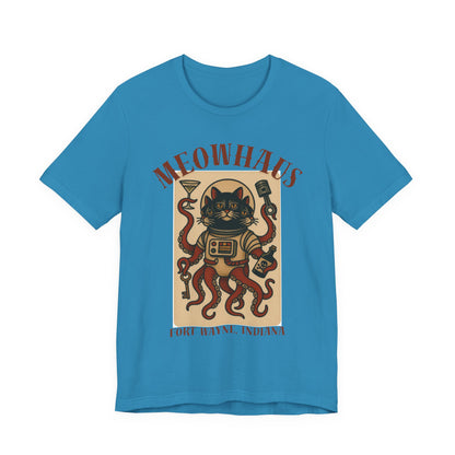 Alien Cat Astronaut Vintage Tattoo Tee – Sci‑Fi Cat Octopus T‑Shirt (Fort Wayne, Indiana)