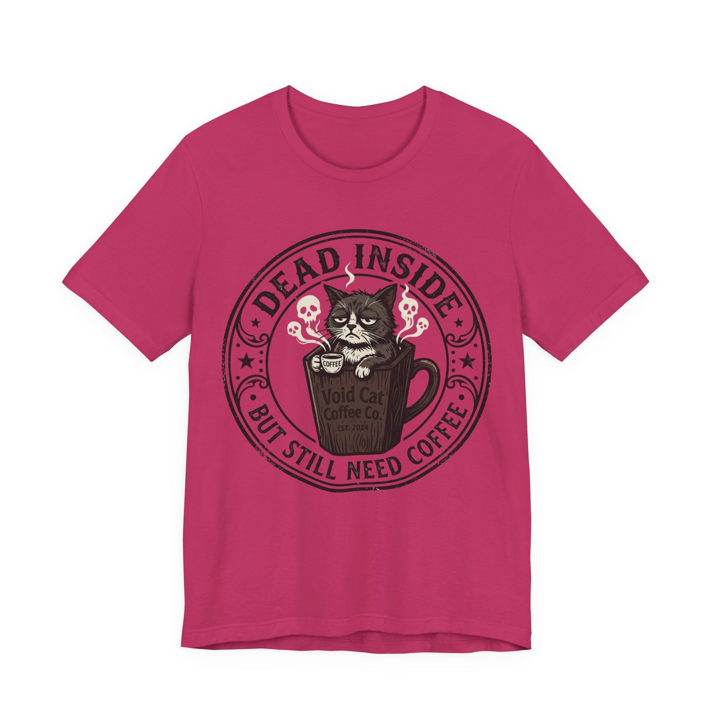 VOID - Dead Inside But Still Need Coffee Cat T-Shirt