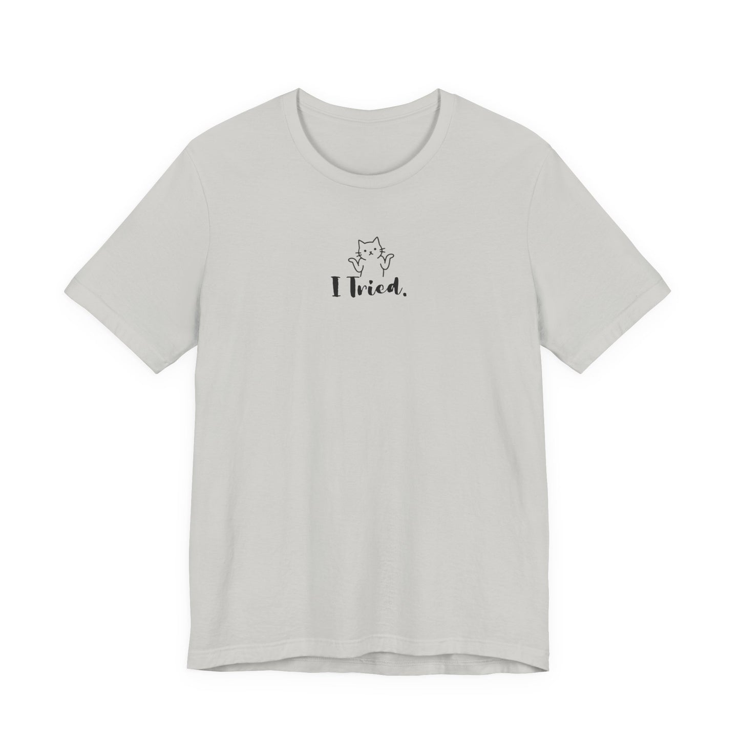 VOID - Cute Cat "I Tried." Minimalist Graphic Tee