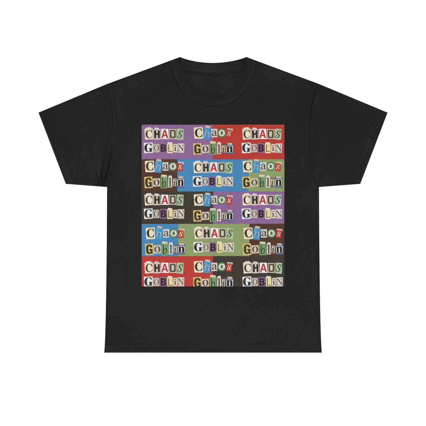 Chaos Goblin Collage T‑Shirt — Retro Pop Art Graphic Tee