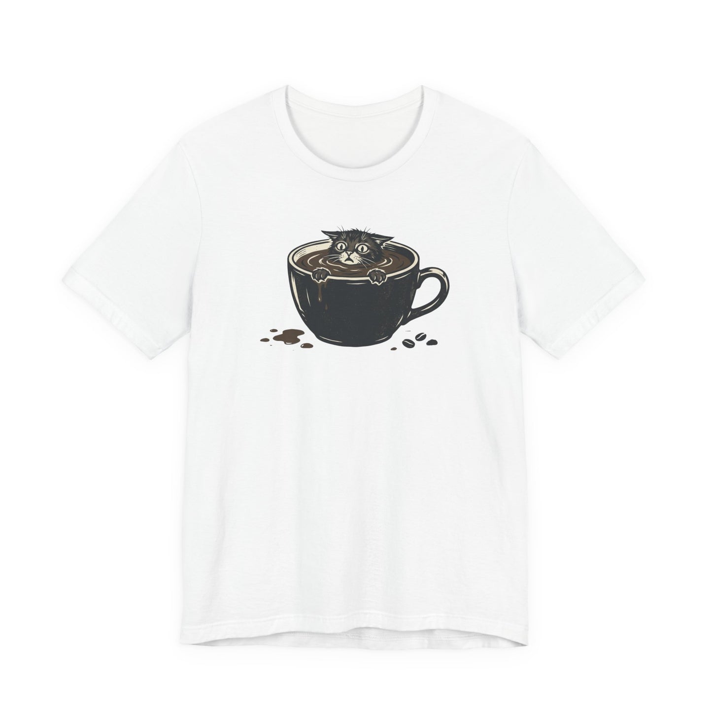 VOID - Cat in Coffee Cup T-Shirt — Cute Coffee Lover Kitty Tee