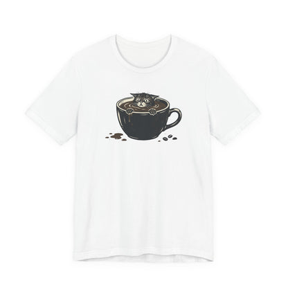 VOID - Cat in Coffee Cup T-Shirt — Cute Coffee Lover Kitty Tee