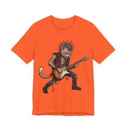 PunkCat - Punk Rock Cat Guitar T-Shirt