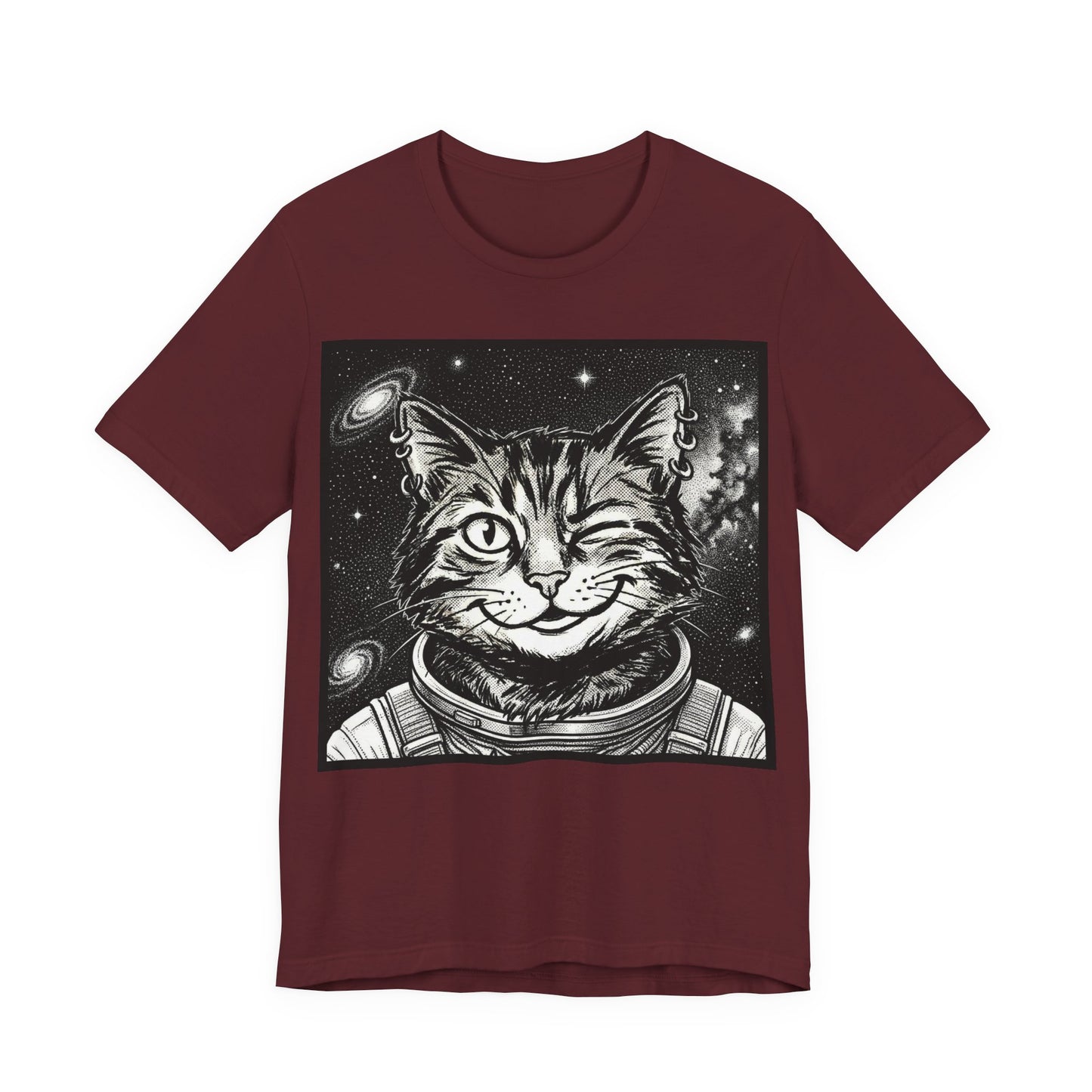 WinkyCat - The Astronaut (NO Gesture) Cat T-Shirt — Winking Space Kitty Graphic Tee