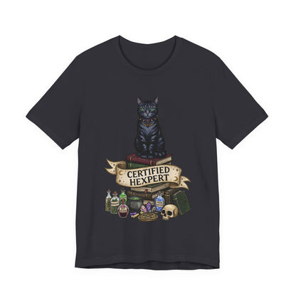 DarkArts - Hexpert (Color) T-Shirt — Black Cat Witchcraft Graphic Tee