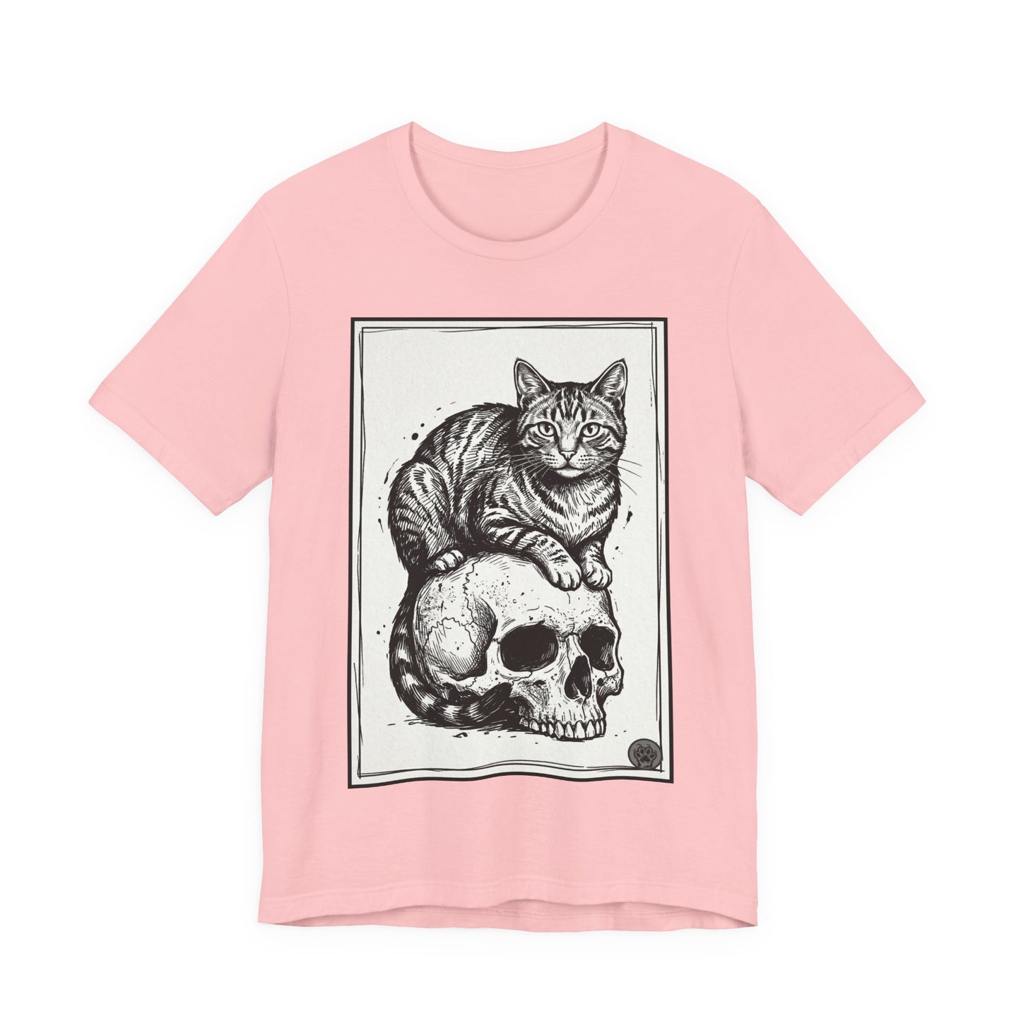 DarkArts Collection - Cat & Skull 3 Graphic Tee — Gothic Cat Skull T‑Shirt