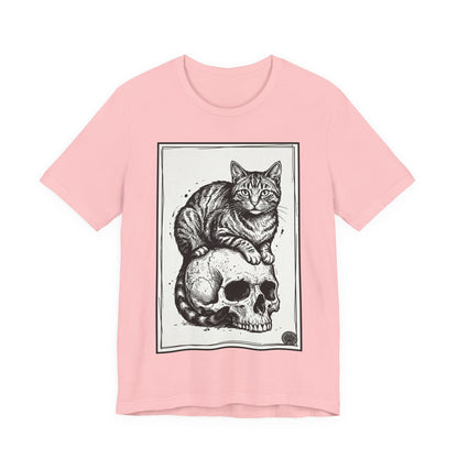 DarkArts Collection - Cat & Skull 3 Graphic Tee — Gothic Cat Skull T‑Shirt