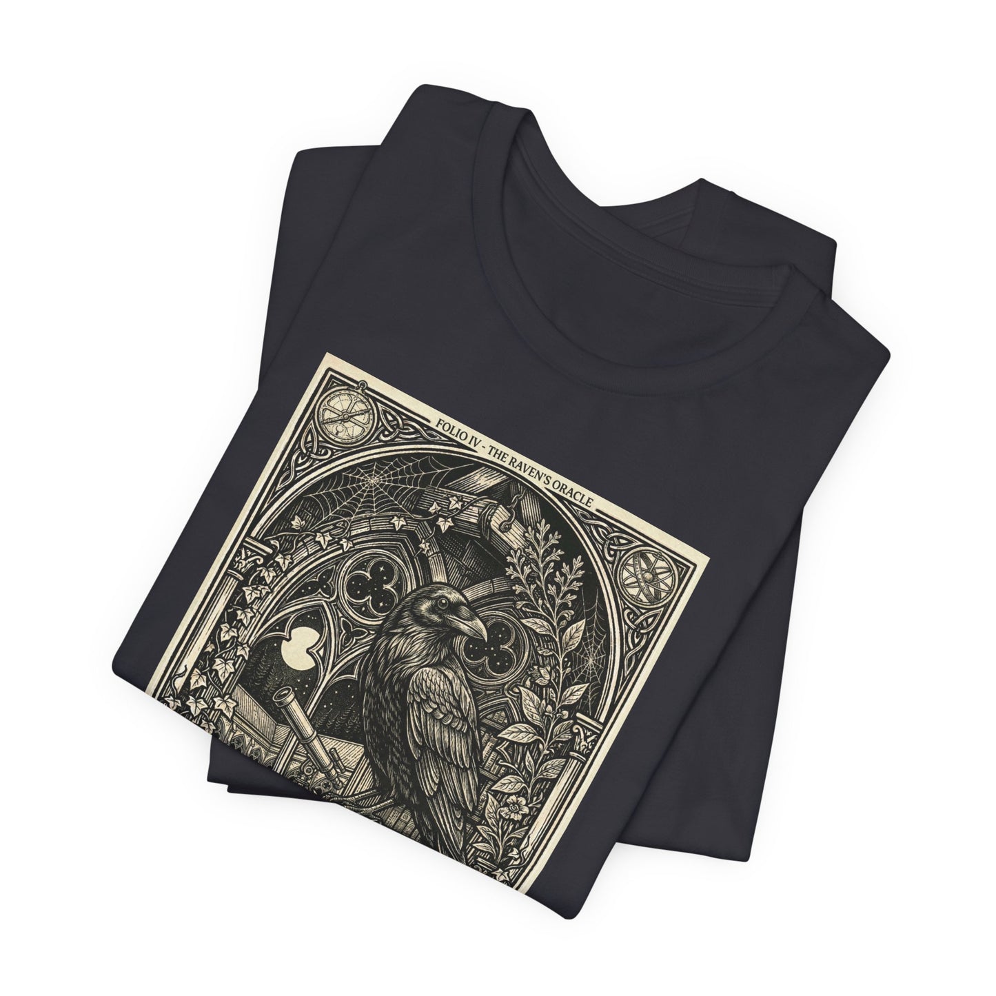 DarkArts Collection - Raven 2 - Raven Grimoire Tee — Gothic Occult Illustration T-Shirt