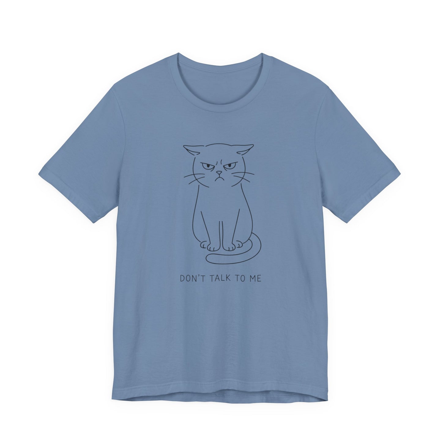 VOID - Don’t Talk To Me Cat T-Shirt — Grumpy Kitten Minimal Line Art Tee