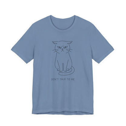 VOID - Don’t Talk To Me Cat T-Shirt — Grumpy Kitten Minimal Line Art Tee