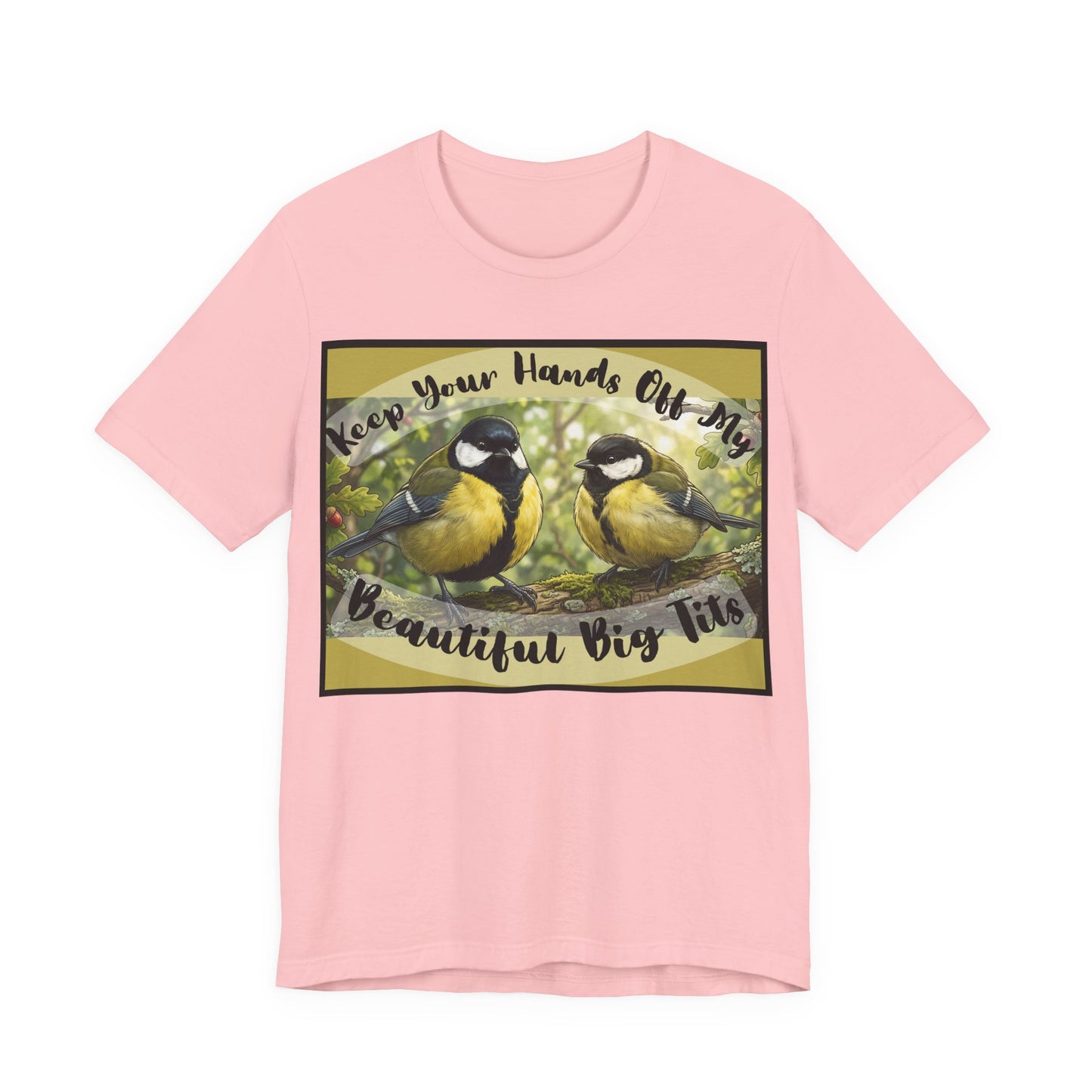 Funny Bird T-Shirt — Raunchy Birder Humor "Keep Your Hands Off My Beautiful Big Tits" Wordplay Pun Graphic Tee
