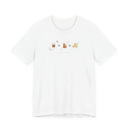 VOID - The Magic Formula - Coffee + Cat = Energy T-Shirt — Cute Cat & Coffee Equation Tee